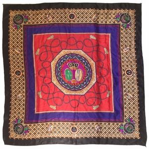 Celine Paris Square Silk Scarf Paris World 1992